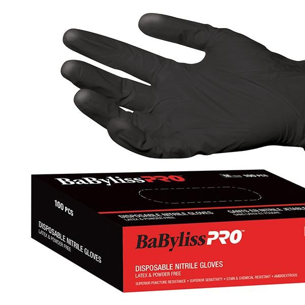 BABYLISS PRO-Disposable nitrile gloves - Large 100/box