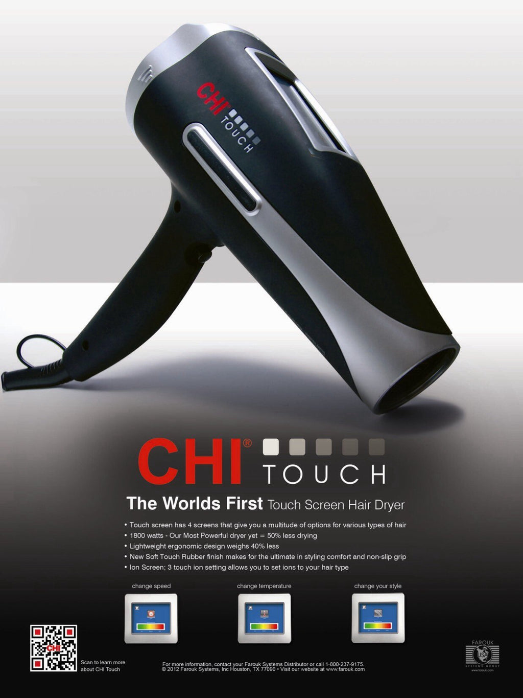 CHI Touch Low EMF hair dryer