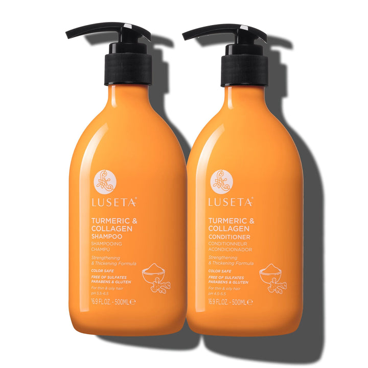 Luseta Duo Shampooing &amp; Après-shampooing Curcuma &amp; Collagène 1 L