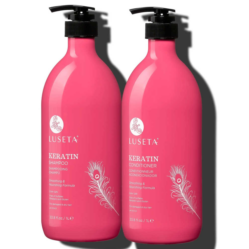 Ensemble shampoing et après-shampooing Luseta Keratin Duo - 1 L