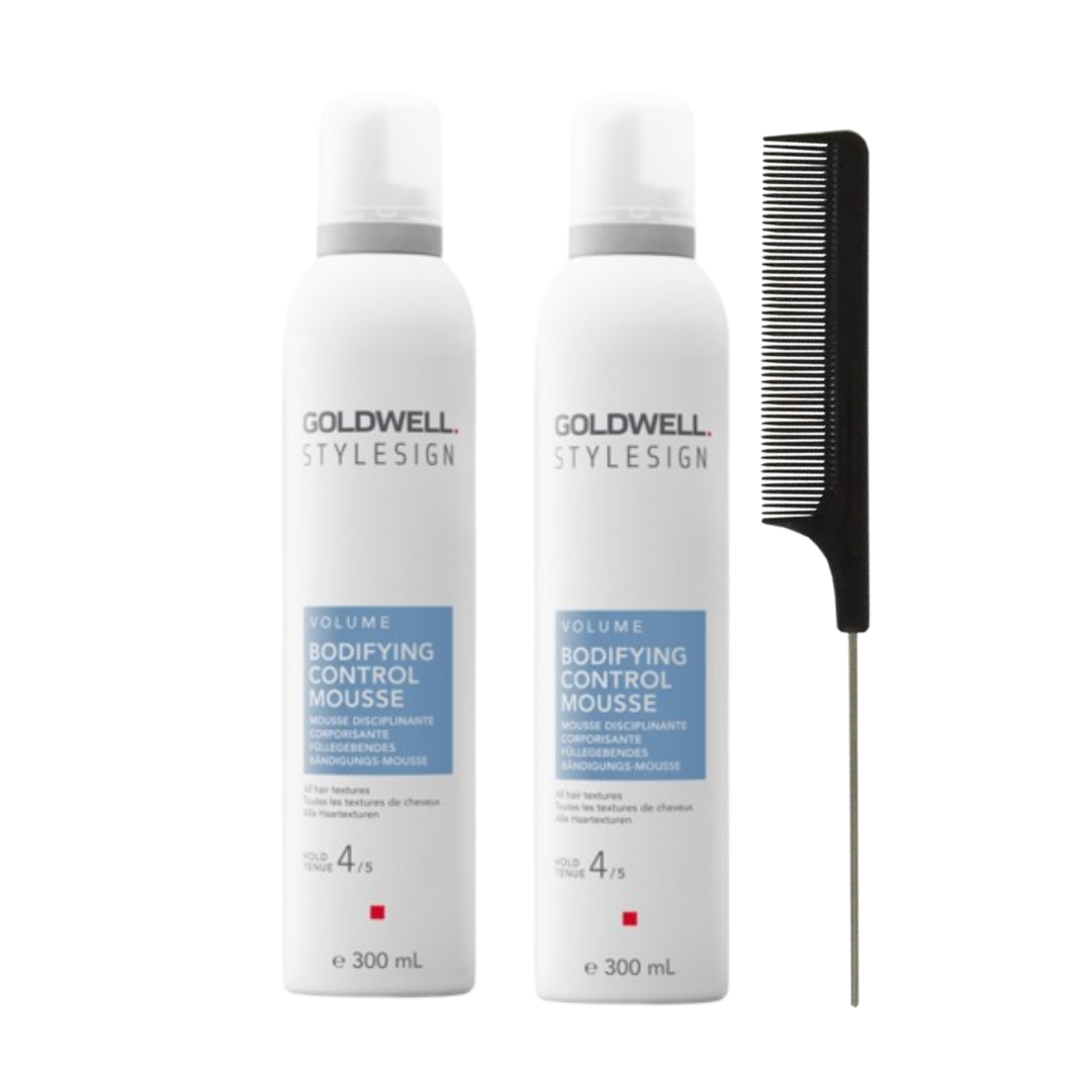Goldwell Bodifying Brilliance Mousse Duo With Steel Pin Comb