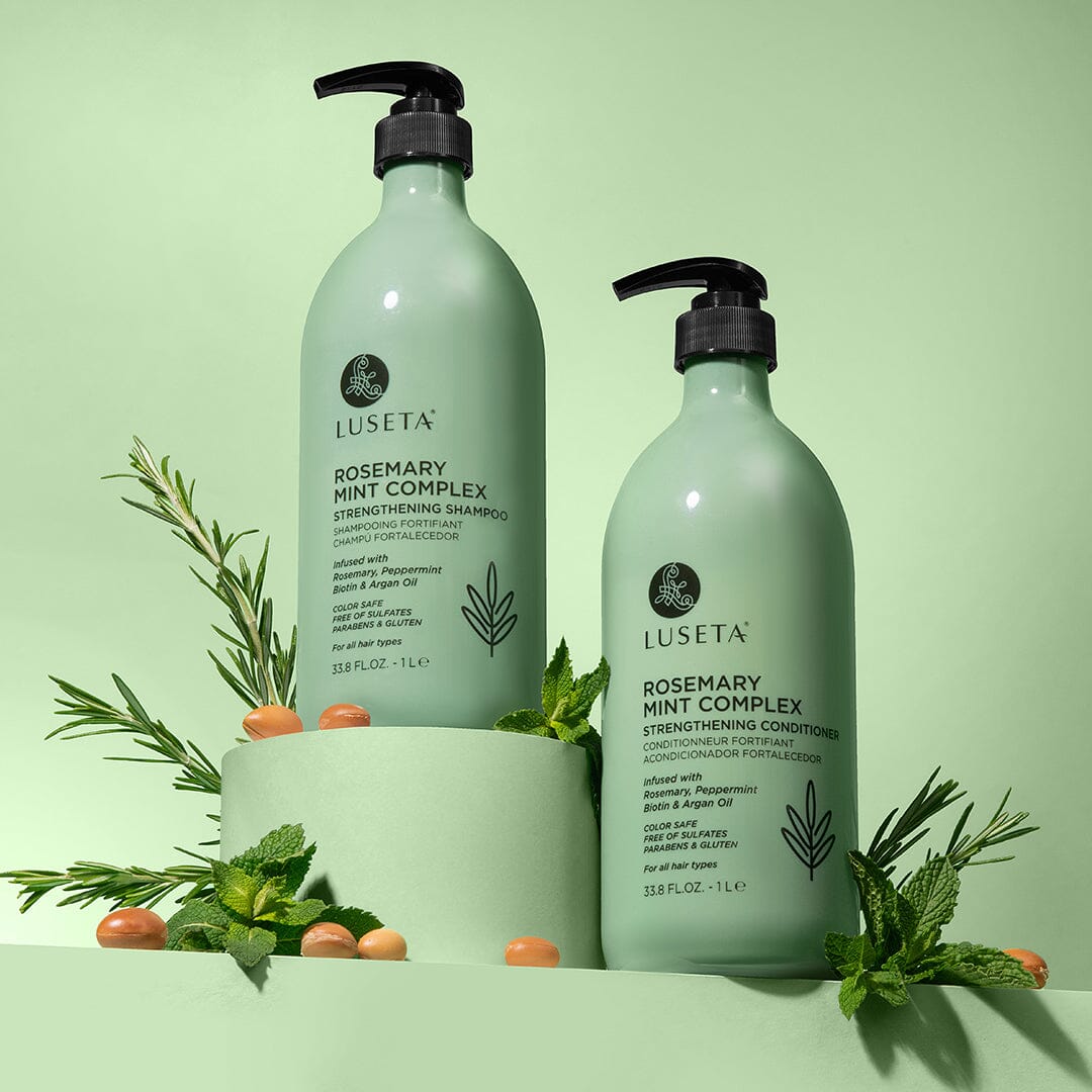 Luseta Shampoing &amp; Après-shampooing Complexe Romarin Menthe 1 L Duo