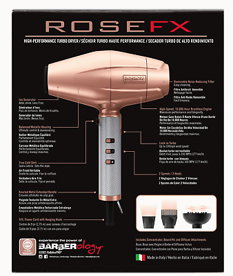 Sèche-cheveux turbo haute performance RoseFX