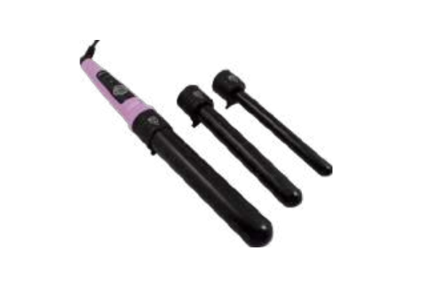 SELECTION HAIR CURLER SET WITH 3 BLACK BARRELS (19/25/32MM) LAVENDER HERB