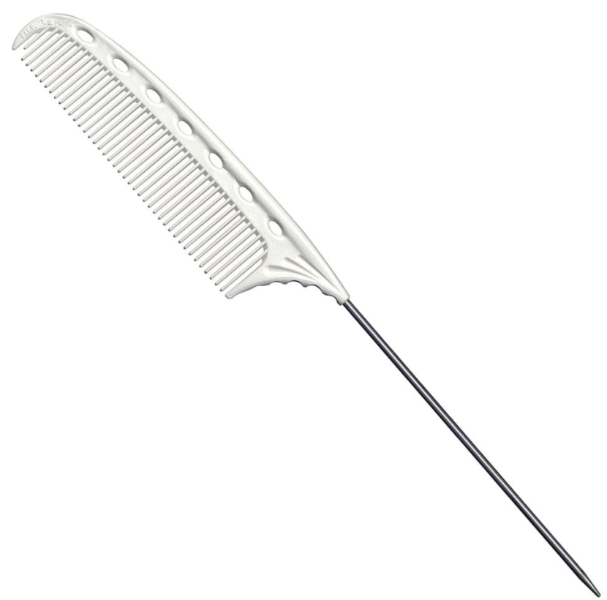 White Mini Pin Tail Comb 180mm