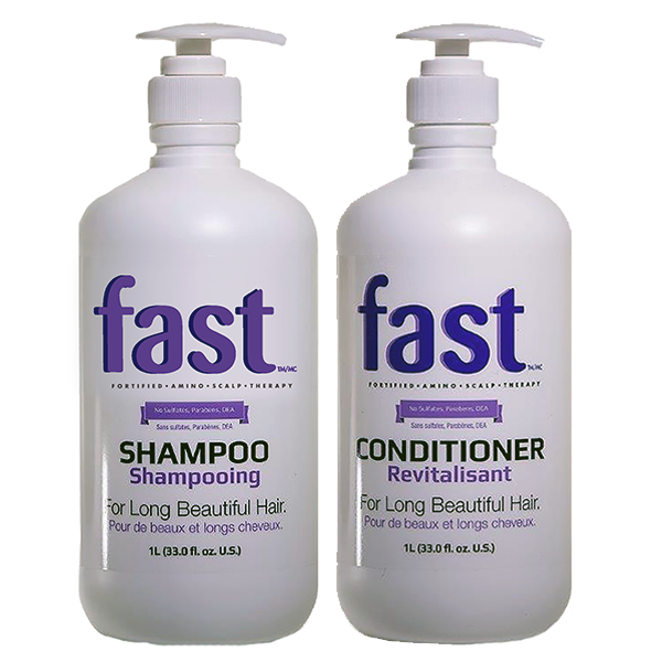 FAST - Lot de 2 shampooings et revitalisants de 1 litre 